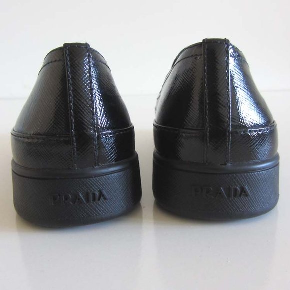 PRADA patent saffiano platform skate sneakers 35 / 5 US - Picture 7 of 8